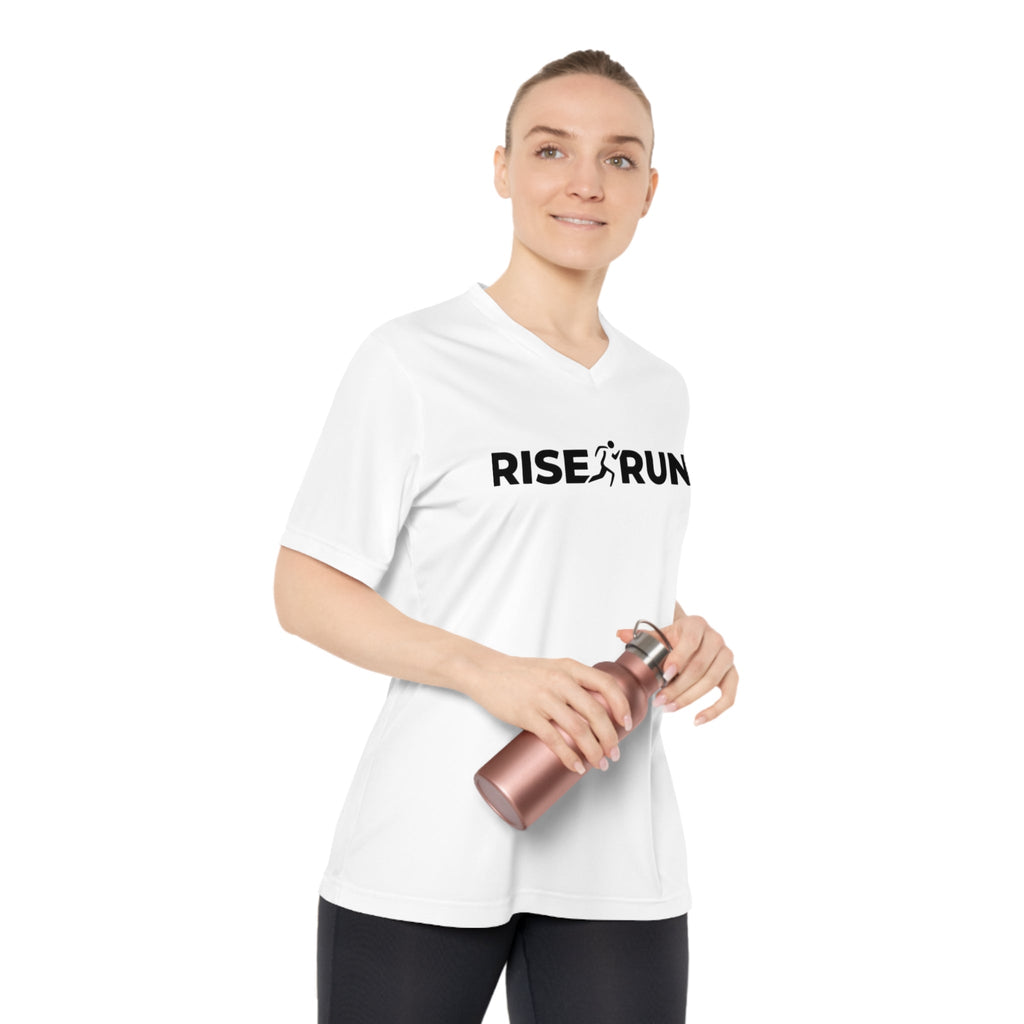 Rise Run Performance V - Neck Tee — Women's Running Shirt - RiseRun.US 