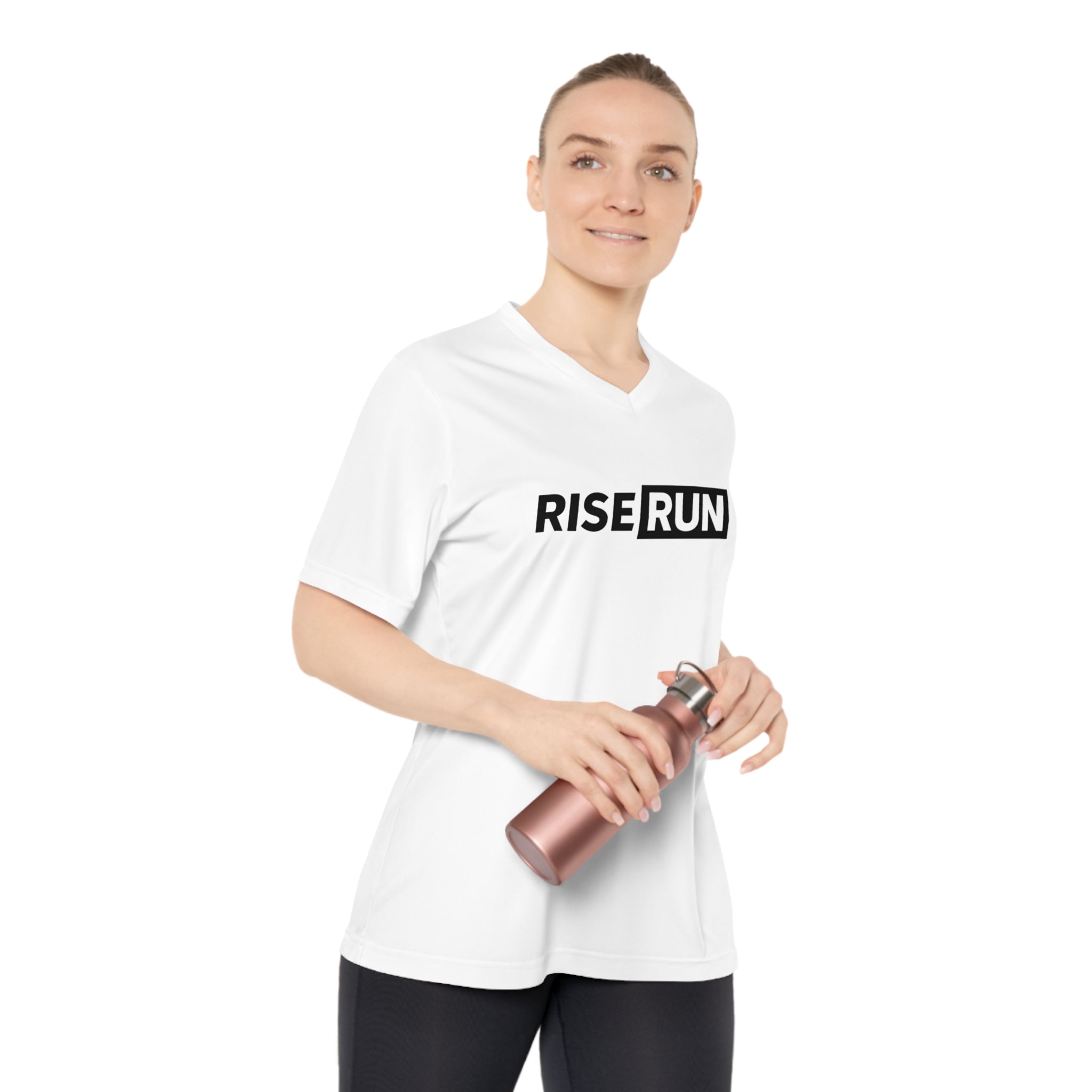 Rise Run Performance V - Neck Tee — Women's Running Shirt - RiseRun.US 