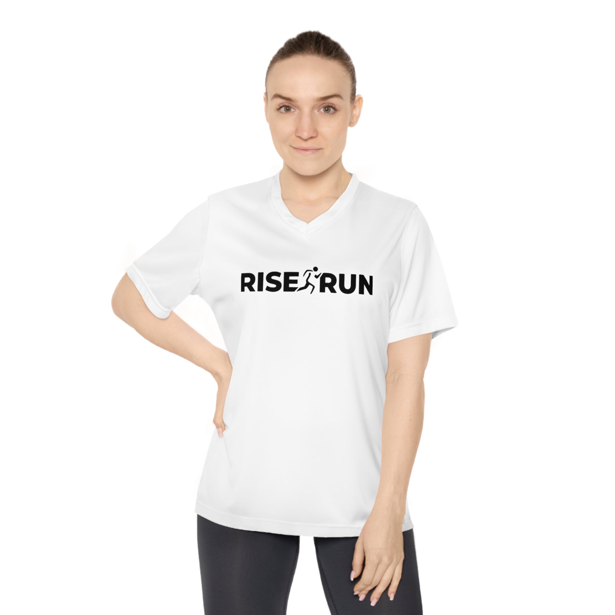 Rise Run Performance V - Neck Tee — Women's Running Shirt - RiseRun.US 