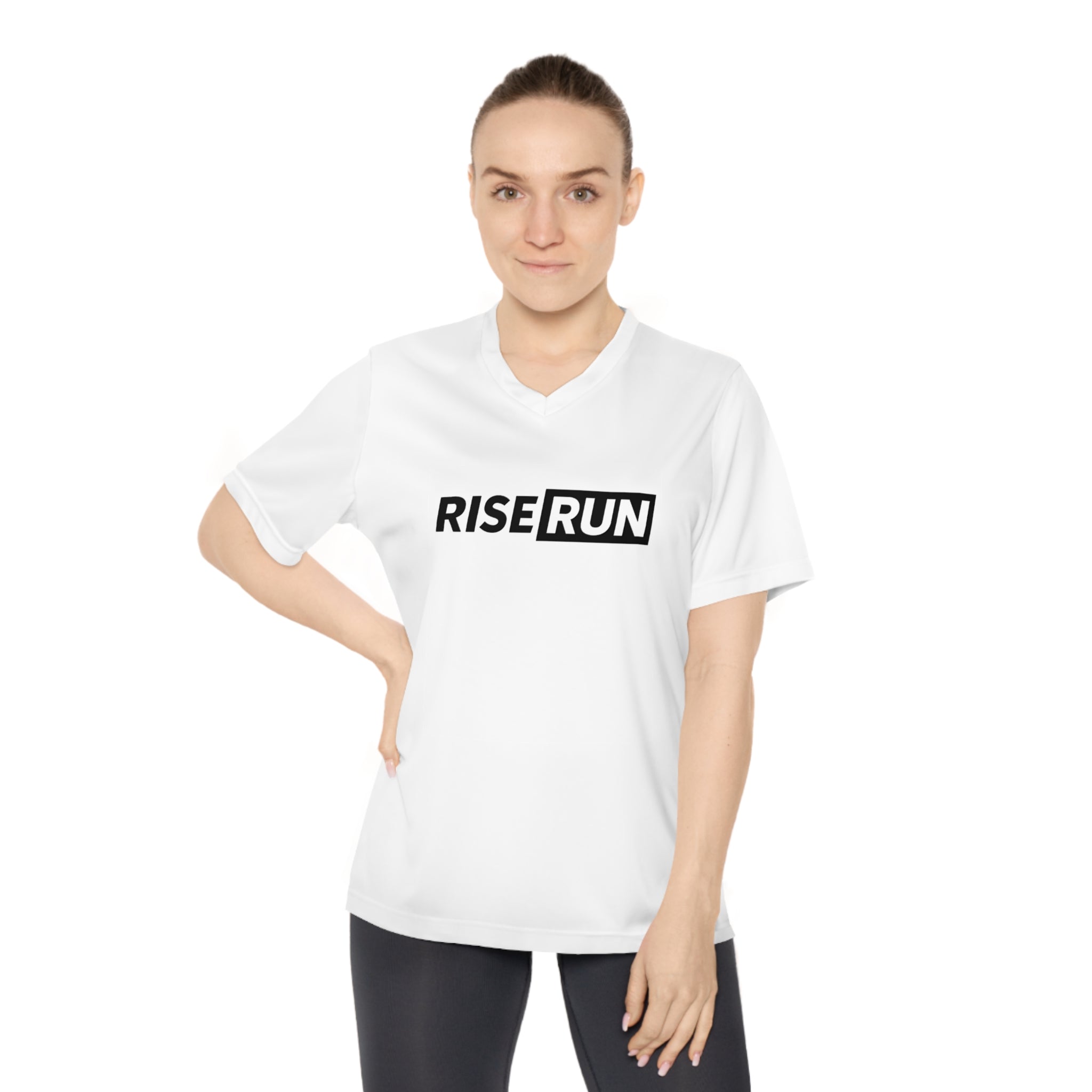 Rise Run Performance V - Neck Tee — Women's Running Shirt - RiseRun.US 
