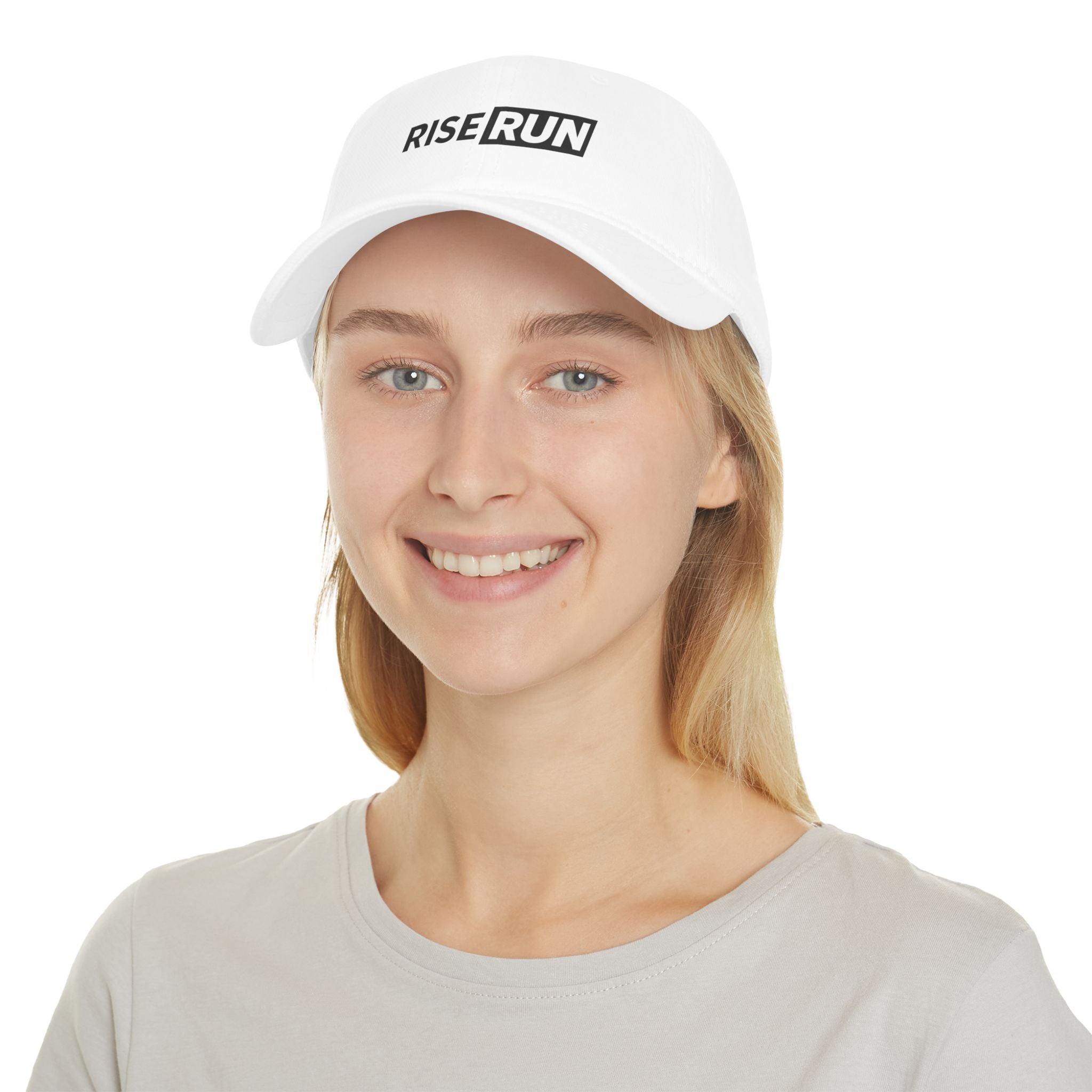 Runner Icon Low Profile Baseball Cap — Minimalist Athletic Hat for Runners - RiseRun.US 