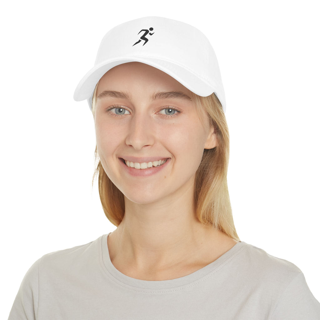 Runner Icon Low Profile Baseball Cap — Minimalist Athletic Hat for Runners - RiseRun.US 