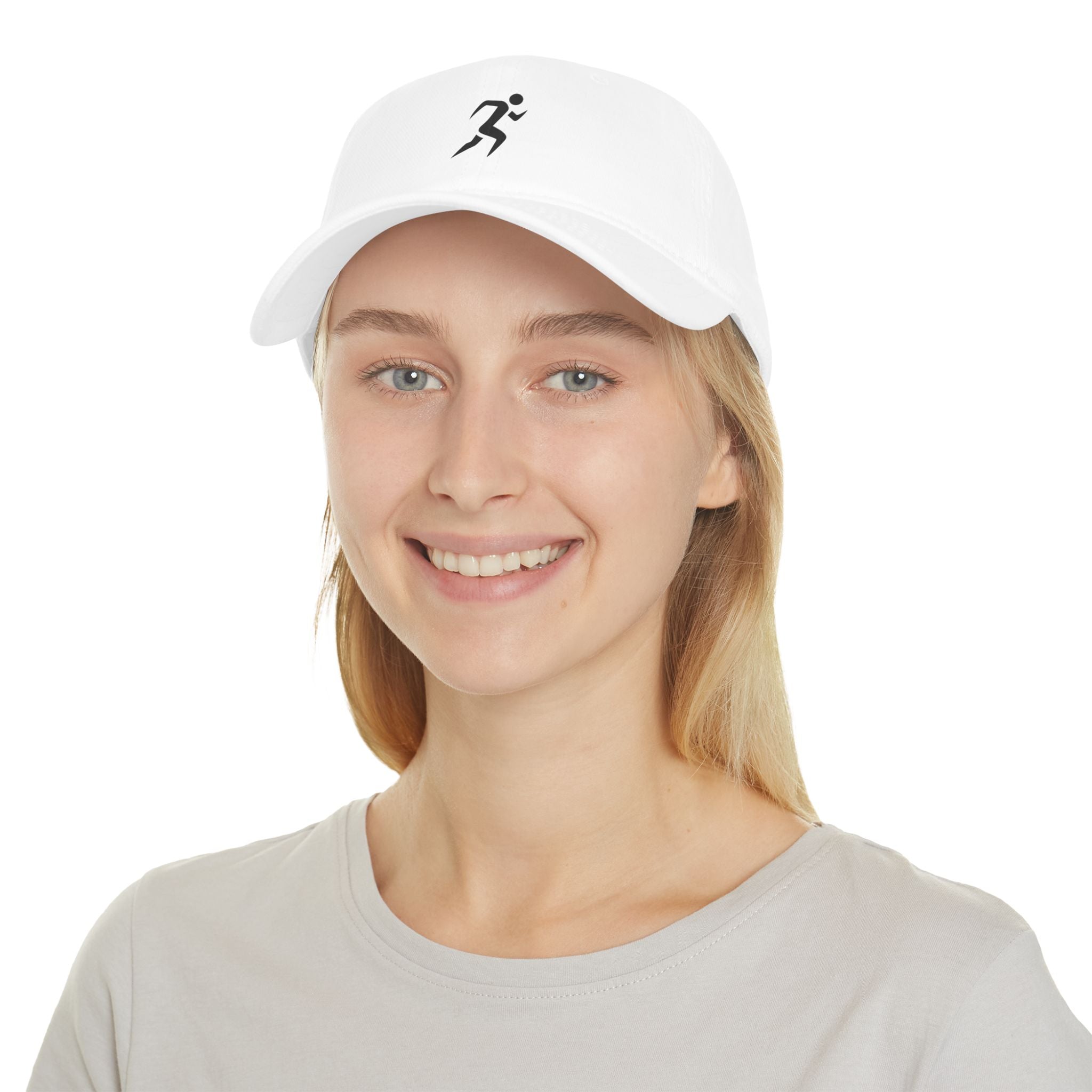 Runner Icon Low Profile Baseball Cap — Minimalist Athletic Hat for Runners - RiseRun.US 