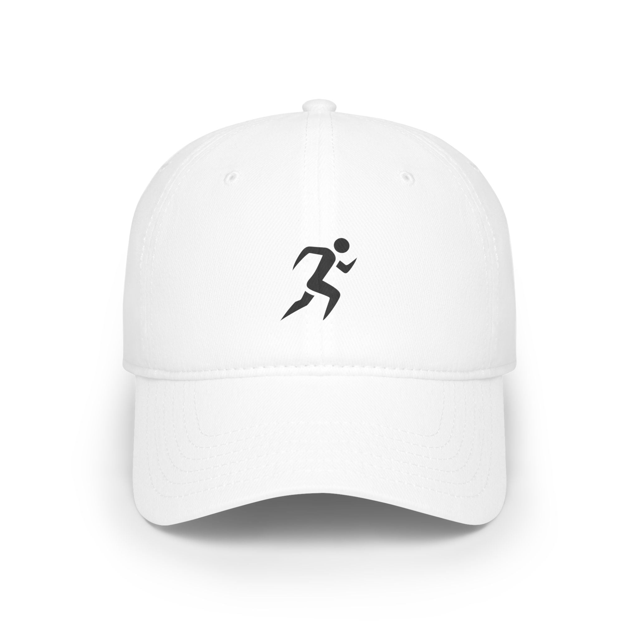 Runner Icon Low Profile Baseball Cap — Minimalist Athletic Hat for Runners - RiseRun.US 