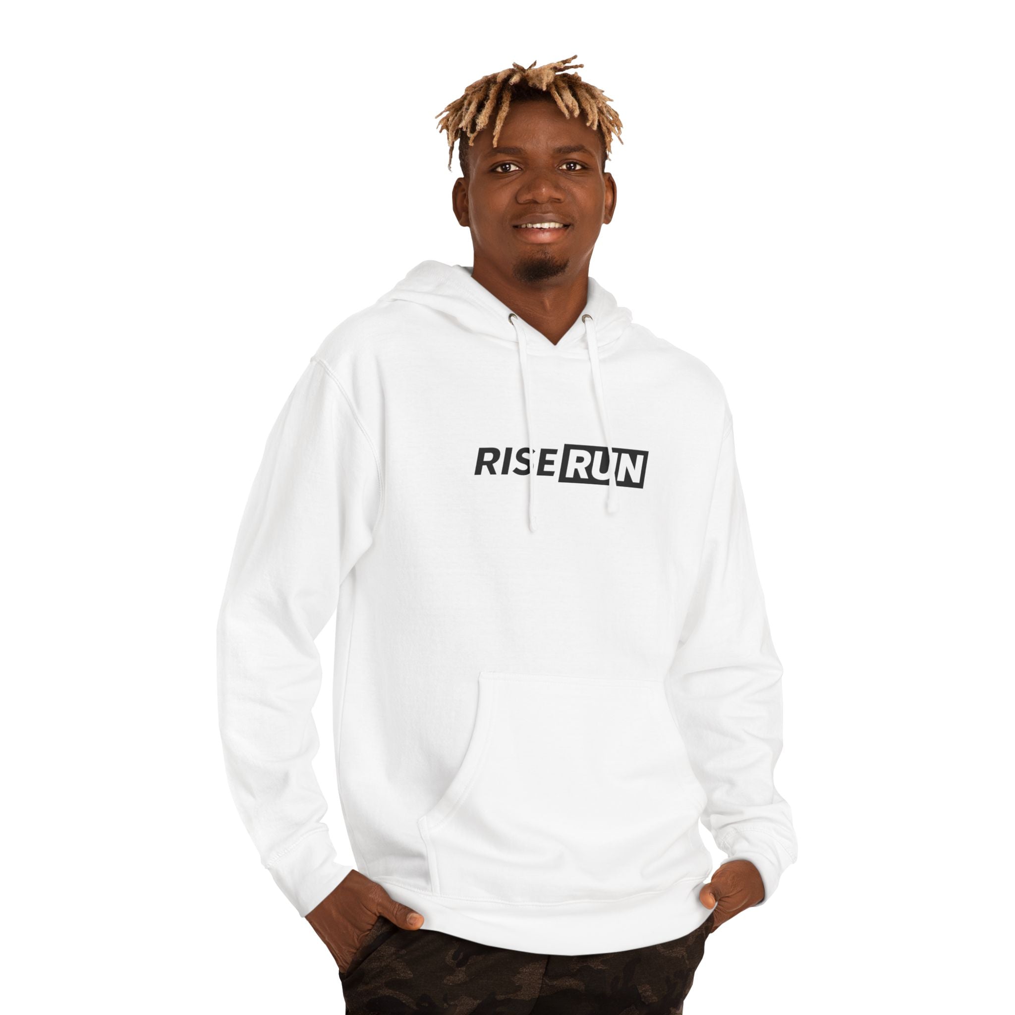 Running Hoodie — “Rise Run” Logo Pullover - RiseRun.US 