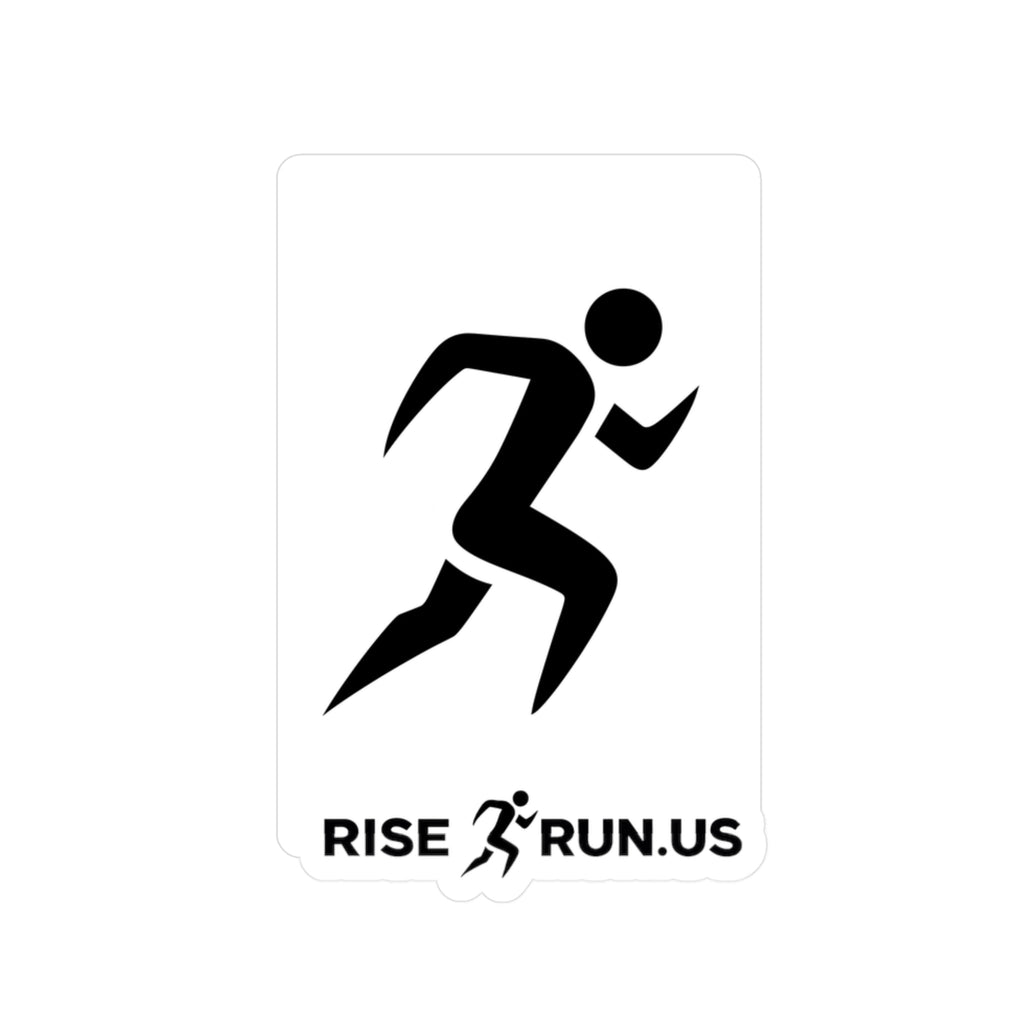 Running Logo Vinyl Decal — RiseRun.us Kiss - Cut Sticker for Cars, Water Bottles & Windows - RiseRun.US 
