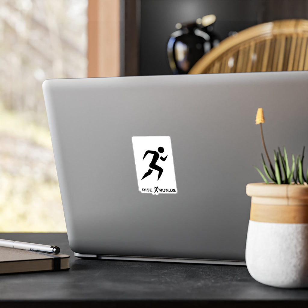 Running Logo Vinyl Decal — RiseRun.us Kiss - Cut Sticker for Cars, Water Bottles & Windows - RiseRun.US 